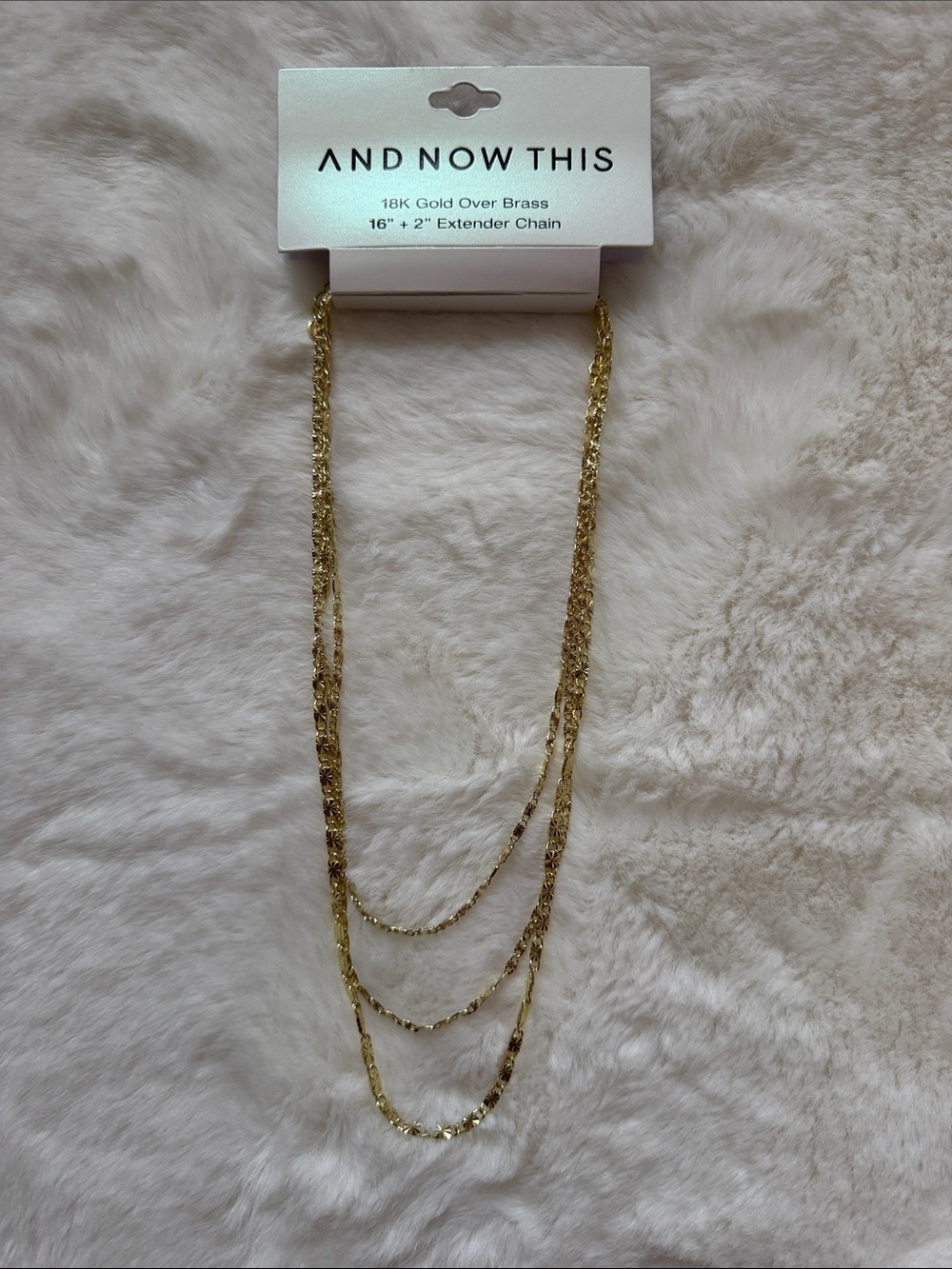 18K Gold Over Brass Necklace - Gold